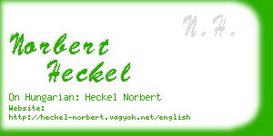 norbert heckel business card